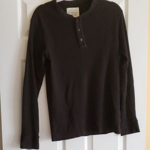 Henley grey long sleeve shirt